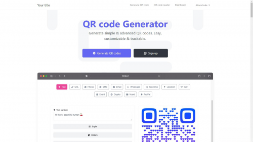 国外二维码生成工具源码与URL缩短链接网站源码