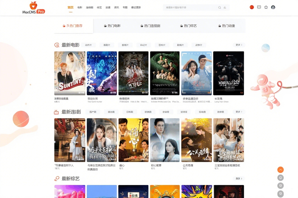 全新 Pro 级影视系统网站源码（内含 9 套精美模板随意切换）插图