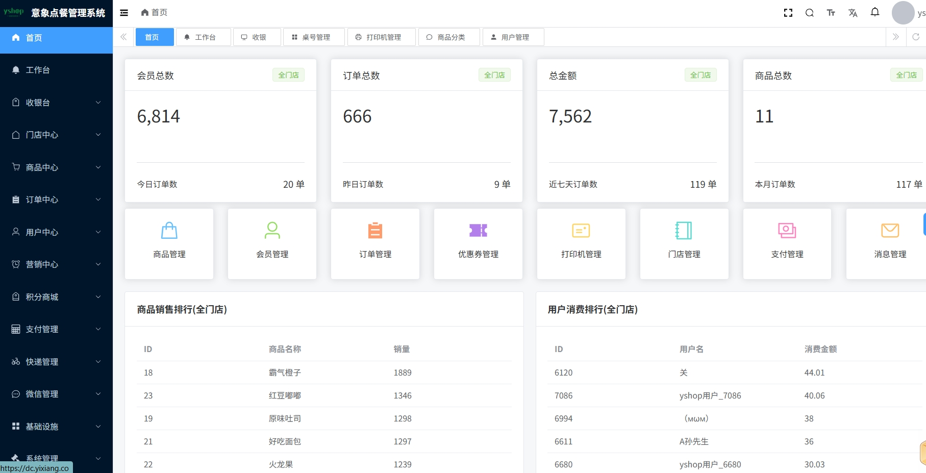 意象桌面扫码点餐系统小程序源码 开源可商用插图6