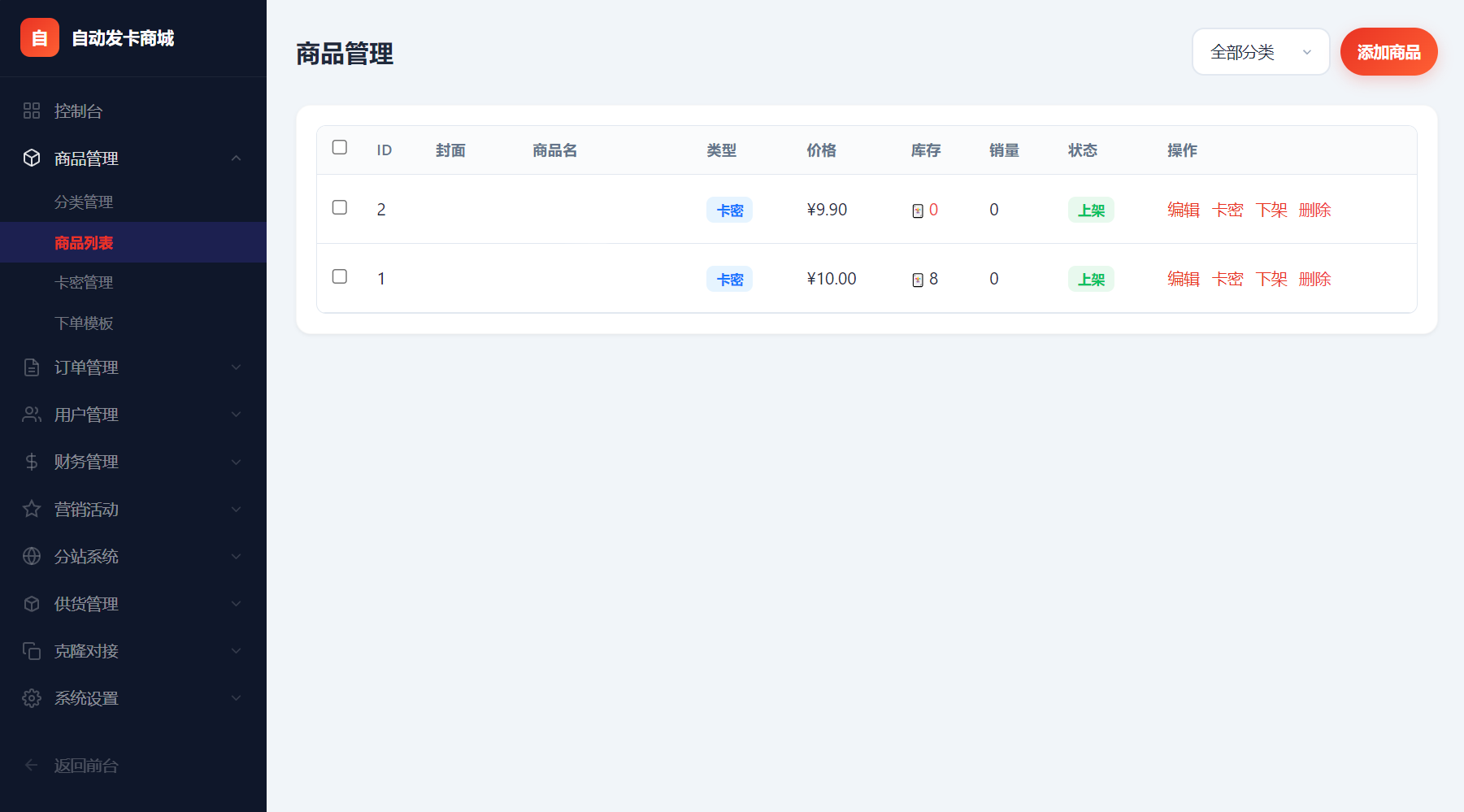东方云权通商城数据统计报表截图