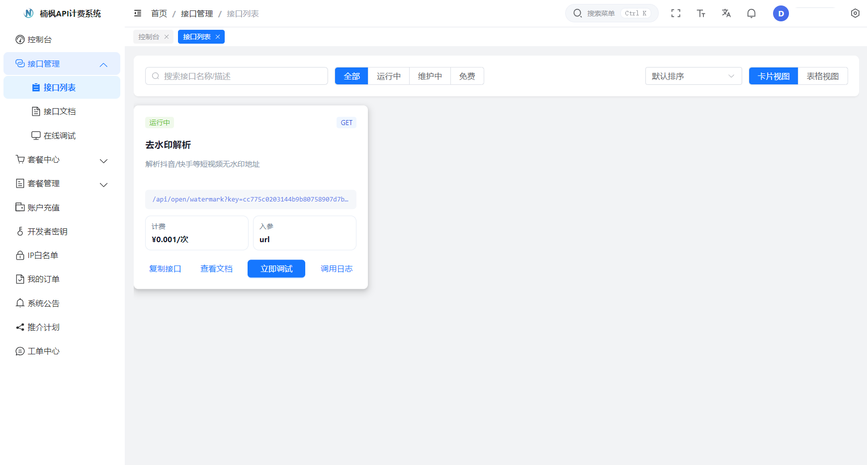 2026解析计费系统前端用户界面展示