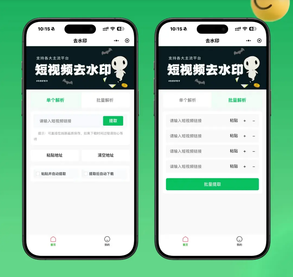 去水印小程序源码截图